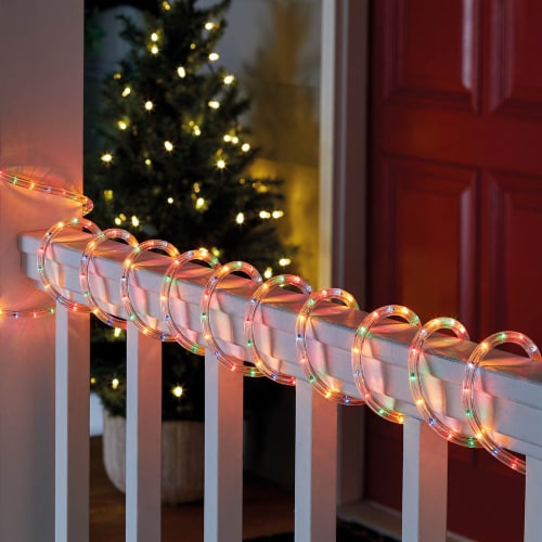 Holiday Home Indoor Outdoor Multi Rope Christmas Lights Perspective: front