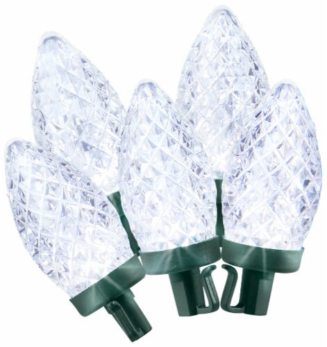 Holiday Home Indoor Outdoor 35 C9 LED Christmas Lights - Cool White Perspective: front