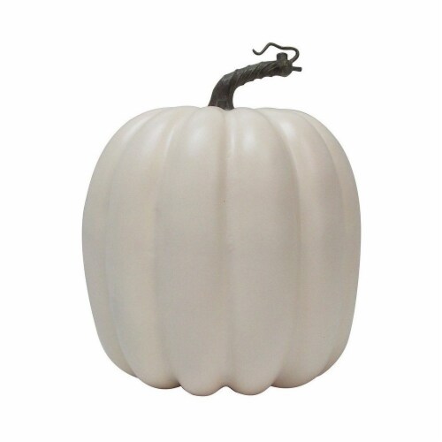 Holiday Home® Halloween Tall Foam Pumpkin - Ivory Perspective: front