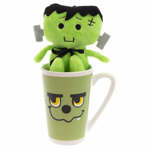 Holiday Home Halloween Plush Monster in Mug Perspective: front