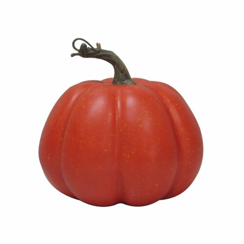 Holiday Home® Squat Foam Pumpkin Decor - Red Orange Perspective: front