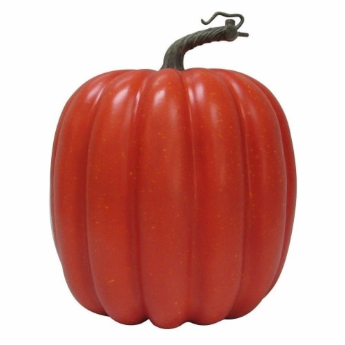 Holiday Home Halloween Tall Foam Pumpkin - Red/Orange Perspective: front
