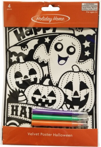 Holiday Home® Halloween Velvet Poster Color Set Perspective: front