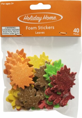 Holiday Home® Halloween Leaves Foam Stickers Perspective: front