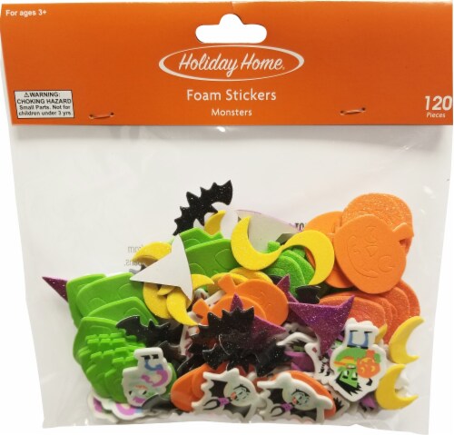 Holiday Home® Halloween Monsters Foam Stickers Perspective: front