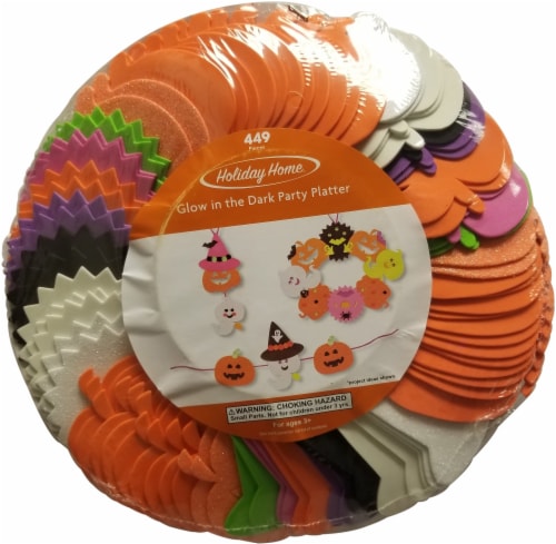 Holiday Home® Halloween Glow in the Dark Party Platter Perspective: front