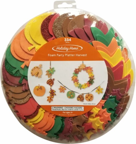 Holiday Home® Thanksgiving Harvest Foam Party Platter Perspective: front