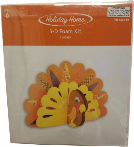 Holiday Home® Thanksgiving Turkey 3-D Foam Kit Perspective: front