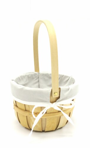 Holiday Home Fabric Lined Basket - Grey Perspective: front