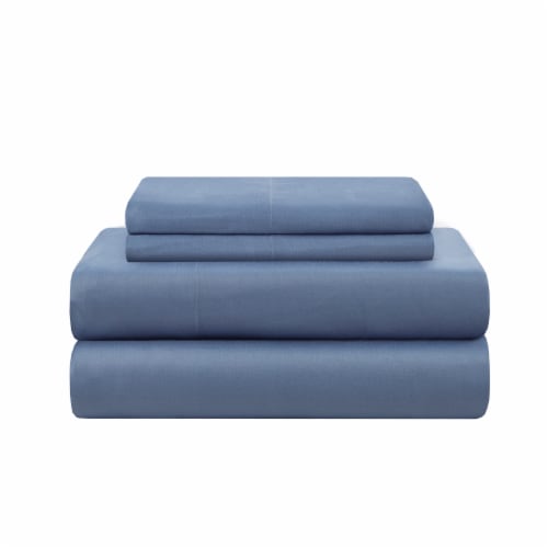 Modavari Home Fashions King Sized Sheet Set - Blue Perspective: front