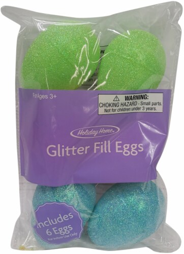Holiday Home Glitter Fill Easter Eggs Perspective: front