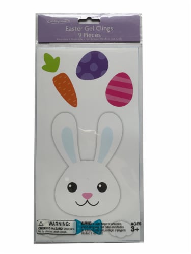 Holiday Home Gel Cling Bunny Face Perspective: front