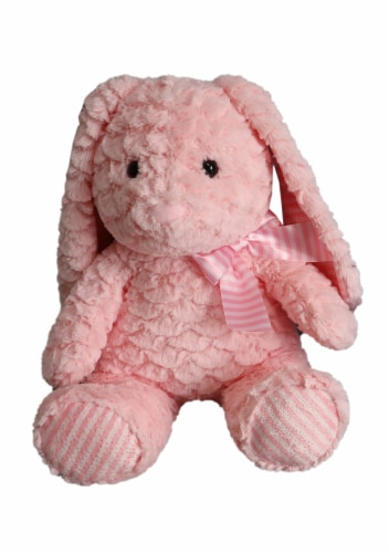 Holiday Home Bunny Plush Toy - Pink Perspective: front