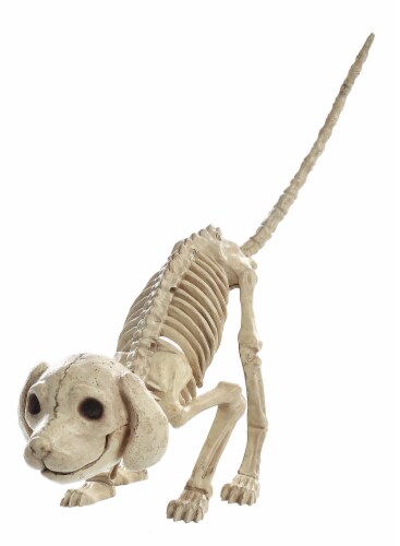 Holiday Home Skeleton Standing Puppy Decor Perspective: front