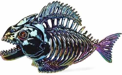 Holiday Home Skeleton Fish - Oil Slick Perspective: front