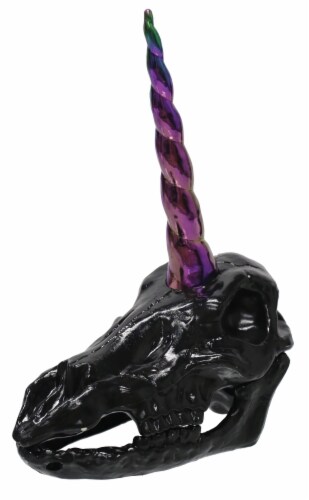 Holiday Home Unicorn Skull Decor Perspective: front