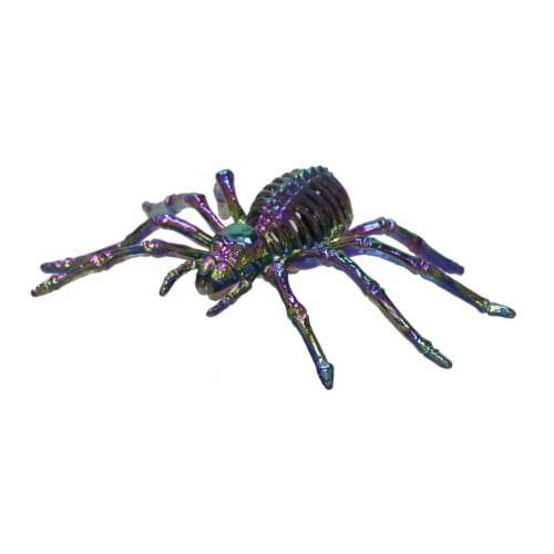 Holiday Home Oil Slick Skeleton Spider Decor Perspective: front