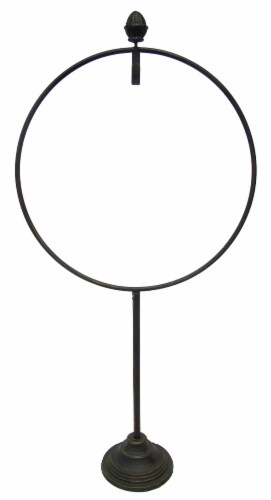 Holiday Home Circle Wreath Stand - Black Perspective: front