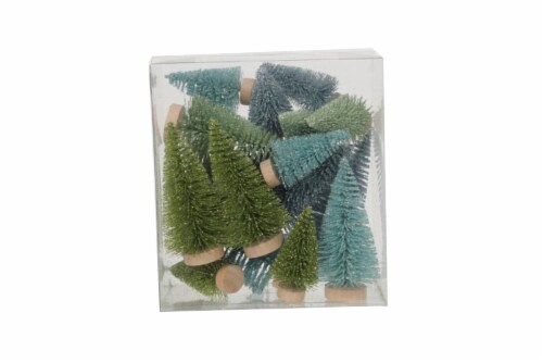 Holiday Home Mini Tree Vase Filler - Light Blue/Green Perspective: front