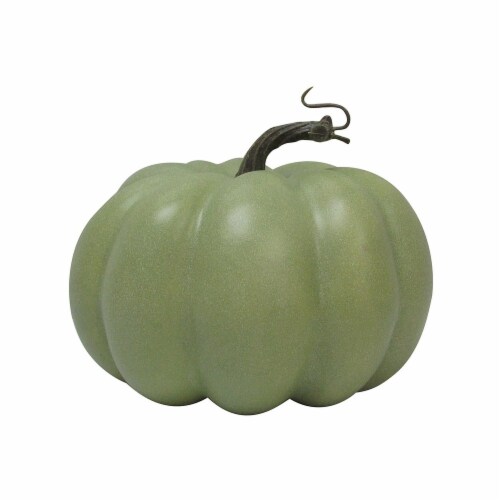 Holiday Home® Halloween Squat Foam Pumpkin Decor - Green Perspective: front