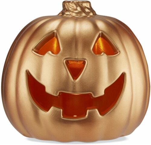 Holiday Home® Lighted Jack-O-Lantern - Gold Perspective: front