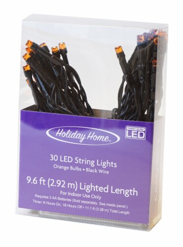 Holiday Home® 30 LED M5 String Lights - Orange Perspective: front