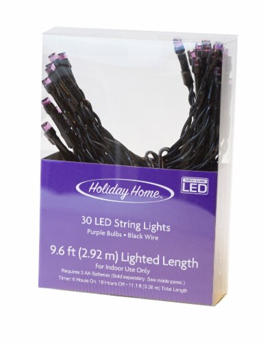 Holiday Home® 30 LED M5 String Lights - Purple Perspective: front