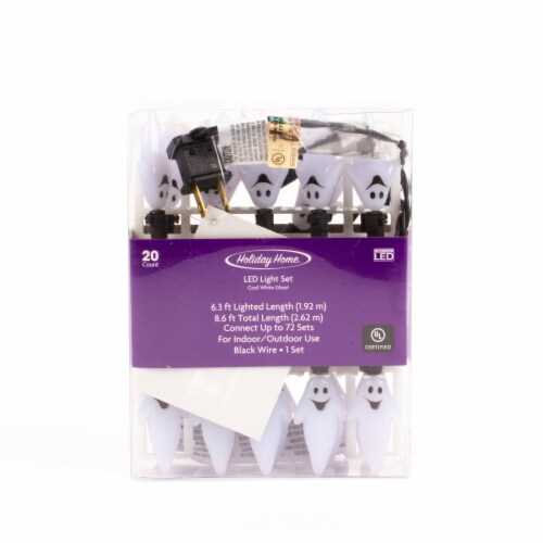 Holiday Home® 20 LED Ghost Lights Set - White Perspective: front