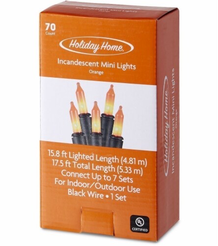 Holiday Home® 70 Incandescent Mini String Lights - Orange Perspective: front