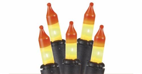 Holiday Home 70 Candy Corn Mini String Lights Perspective: front