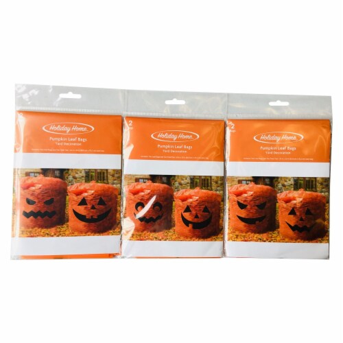 Holiday Home™ Pumpkin Leaf Bags - 2 pk - Assorted Perspective: front
