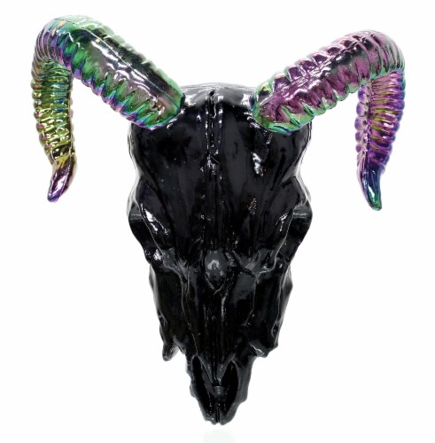 Holiday Home® Ram Skull Oil Slick Decor Perspective: front
