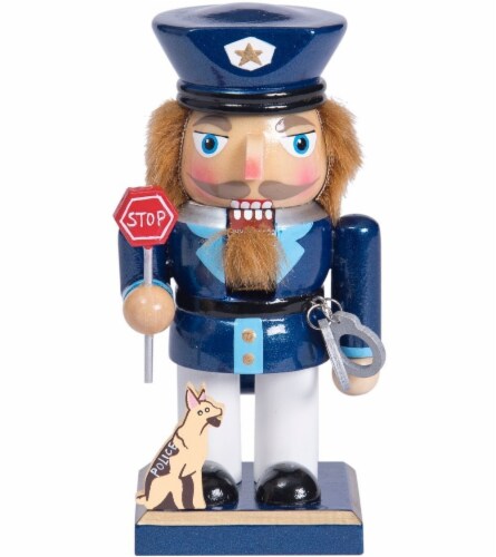 Holiday Home Policeman Nutcracker Perspective: front