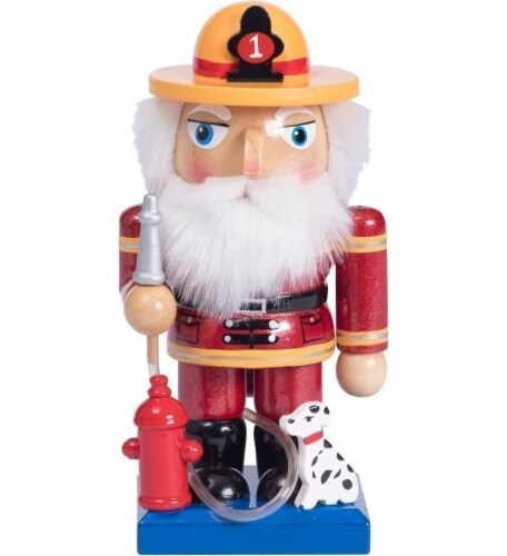 Holiday Home Fireman Nutcracker Perspective: front