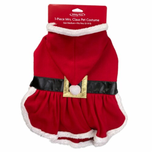 Holiday Home® Medium Mrs. Claus Pet Costume Perspective: front