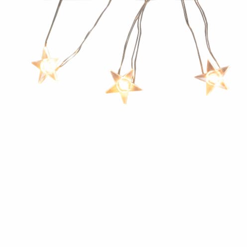 Holiday Home 20 LED Star Lights - Clear Perspective: front