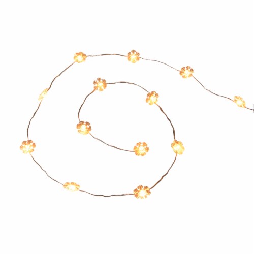 Holiday Home 20 LED Snowflake Lights - Clear Perspective: front