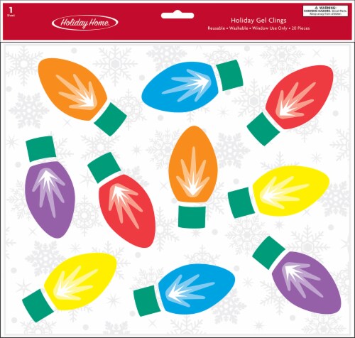 Holiday Home® Lights Gel Clings Perspective: front