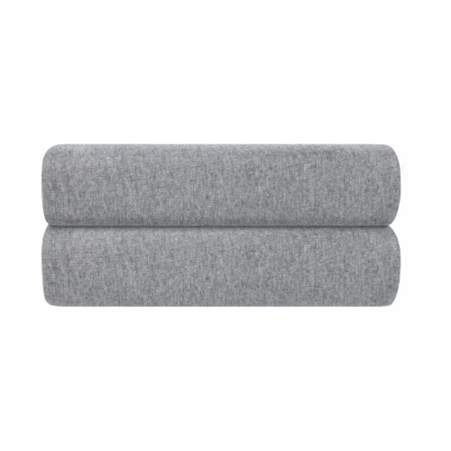 Everyday Living Jersey Pillowcase Set - Heather Gray Perspective: front