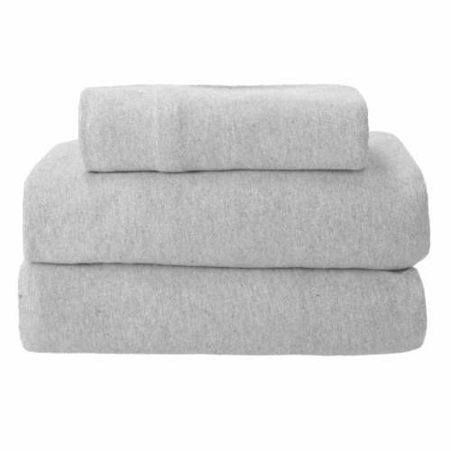 Everyday Living Jersey Sheet Set - Heather Grey Perspective: front