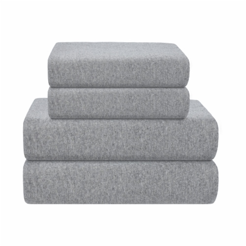 Everyday Living Jersey Sheet Set - Heather Grey Perspective: front