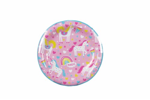 Holiday Home Unicorn Lunch Plates Perspective: front