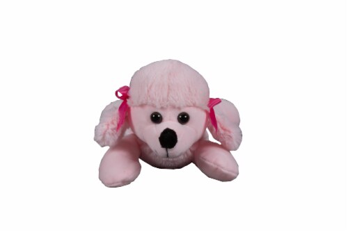 Holiday Home Valentine's Laying Plush Dog - Pink Perspective: front