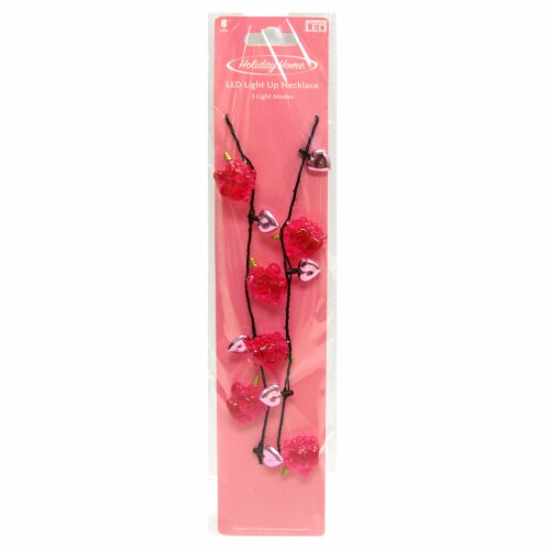 Holiday Home® LED Light Up Unicorn Necklace - Red Perspective: front
