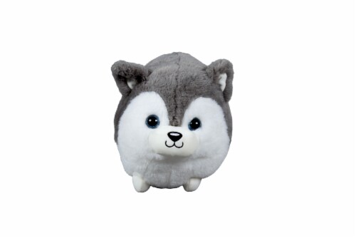 Holiday Home® Plush Fatty Dog - Gray/White Perspective: front