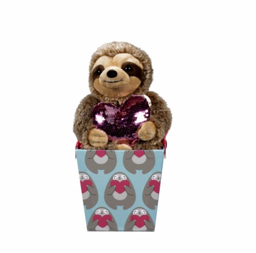 Holiday Home® Plush Sloth in Box Perspective: front