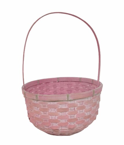 Holiday Home Rounded Bottom Easter Basket - Pink Perspective: front