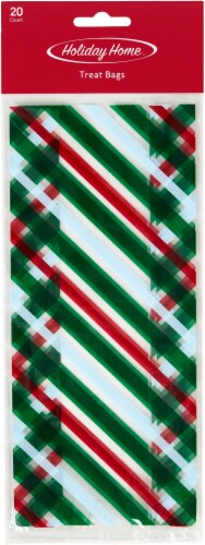 Holiday Home™ Striped Treat Bags - Green/Red Perspective: front