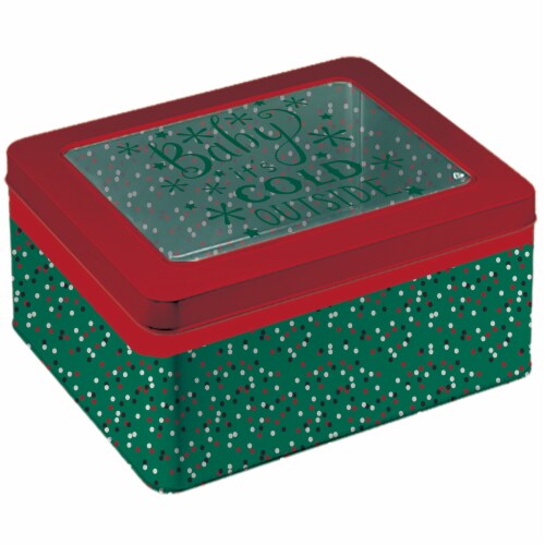 Square Cookie Tin Cookie Container