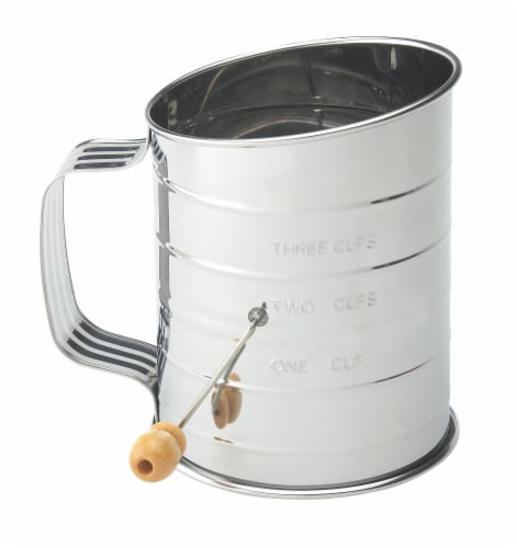 Harold Import Co. 3-Cup Flour Sifter - Silver Perspective: front